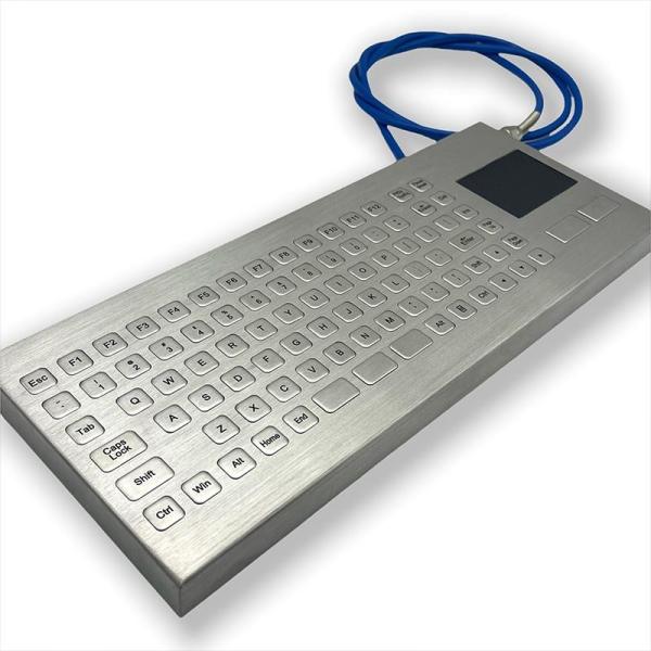 IP67 / IK07 Stainless Steel Keyboard integrate TouchPad waterproof dustproof Customized Industrial Metal Keyboard Mining Keyboard -40℃