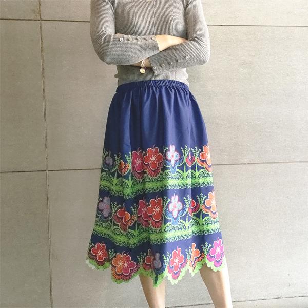 Women Custom Skirt Hawaiian Style Fashion Embroidered Printed Dress