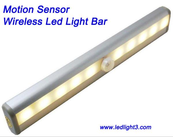 Quality Portable Motion Sensor Wireless Led Light Bar USB Rechargeable with magnetic strip Cabinet Light for sale
