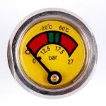 Chrome Plated Pressure Gauge Manometer , Brass Fire Extinguisher Components