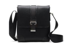 Custom made men's PU and leather material messenger briefcase bags with logo