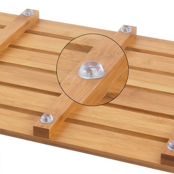 Stable Design Non-Slip Bamboo Bathroom Mat with Customized Logo and CE / EU Certificate