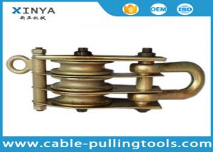 Wholesale Round Eye Type 3T Three Wheels Wire Rope Pulley Blocks Made of Steel from china suppliers