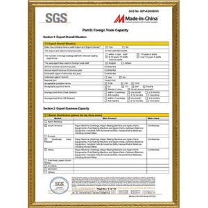 HUATAO LOVER LTD Certifications