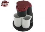 Mini 240ml Drip Coffee Maker Gift Set Removable Clean Drip Pan With Two Ceramic