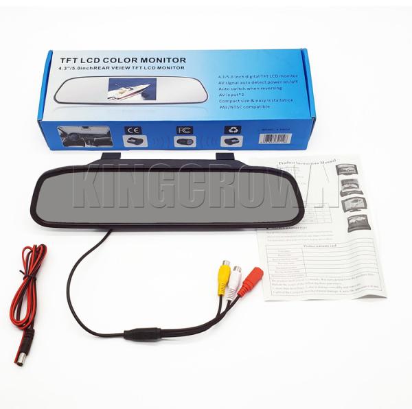 Quality IP67 Rear View Mirror Reverse Camera Parking Monitor 300cd/ M2 Brightness for sale