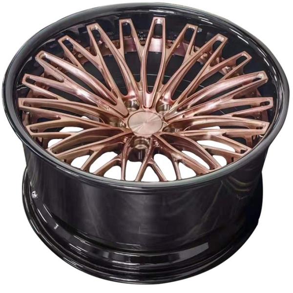 Custom forged aluminum alloy car rim 18 19 20 21 22 inch 5x120 glod color brushed forged car wheels