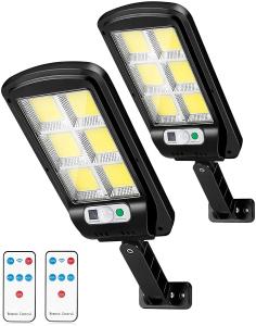 China 120LED 6000lm Motion Sensor Wall Light 8hrs Charging LED Solar Street Lights on sale