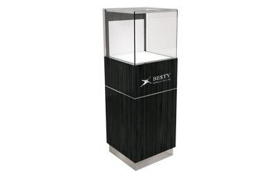 Quality Timber veneered MDF showcase featuring LED lighting and Invisible Back for sale