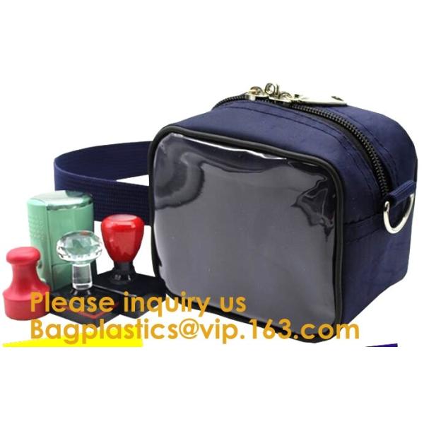 Waterproof Oxford Medicine Safety Bag with Lock and Keys Locking Bank Deposit Bag,Money Bank Bag Zipper Leather Cash Dep