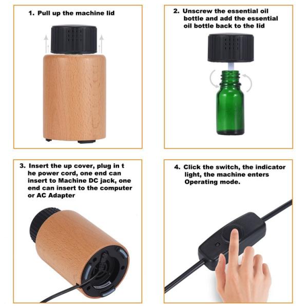 Home Use Whisper - Quiet 10ml Aroma Scent Diffuser