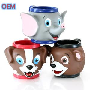China Custom 3d Plastic Cartoon Animal Ice Cream Cup OEM Design 3d Anime Cup on sale