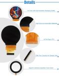 Mipi RGB Interface 3.3Volt IPS Circular Tft Display