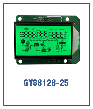 7 Segmental Digital Solar Inverter LCD Display Screen Black VA -20-70C with and Driver IC CS1621