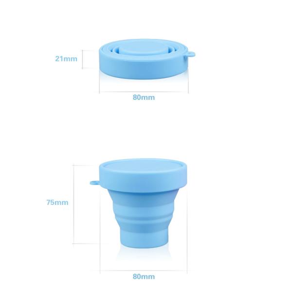 Creative folding cups they carry, food-grade silicone cup, travel mug telescopic