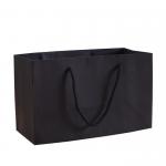 Hot stamping pure black paperboard clothes gift packaging shopping bag