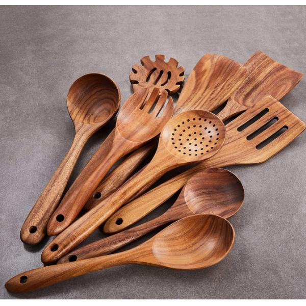 Toxinfree Wooden Kitchen Utensil Set Spoon Set Non Scalding Nonmelting