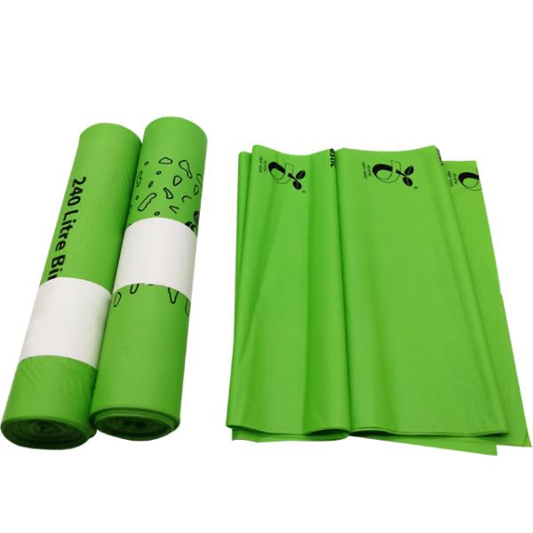 100% Environment Friendly Compostable Cornstarch Garbage Bags, composted manure fertilizer soil packaging bag