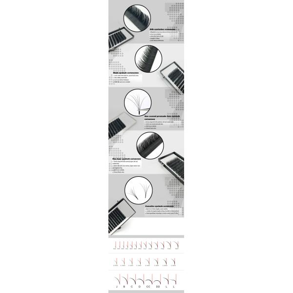 Natural Black Russian Volume Eyelash Extensions 0 . 1mm Thickness CC Curl