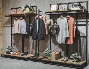 China Commercial Clothing Display Racks Hanging Iron Display Shelf 30*40*1.6mm on sale