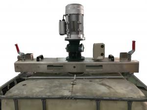 China Chemical Tank Mixer Agitator 275 Gallon Bracket Holder Portable IBC Tote Mixer on sale