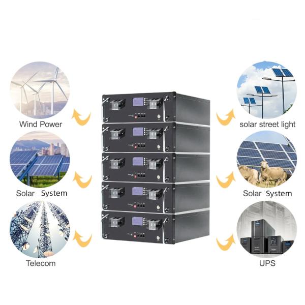 51.2V 100Ah Rack Mount Iron Phosphate Lithium Battery Long Lifespan Stable Output