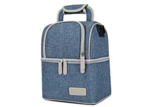 Portable Double Layer Food Cooler Backpack With Two Way Dual Zipper Top