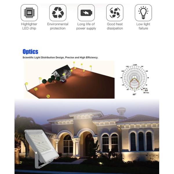 ODM Industrial LED Floodlights 200 Watt SMD Flood Lights Pole Mounted