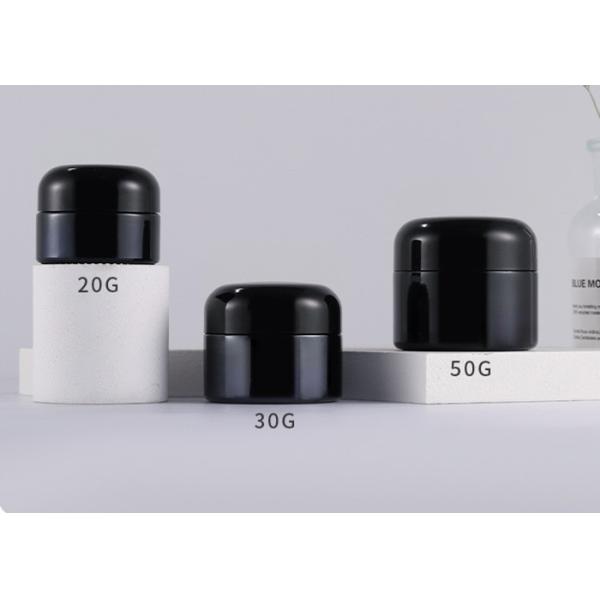 Black Skin Care Packaging Cream Bottle Glass Skincare Packaging Cream Cosmetic Glass Jar and Lotion Bottle Set