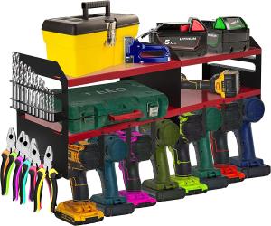 Wall Mount Screwdriver Bit Holder for Powder Coating Workshop Rack Garage Storage