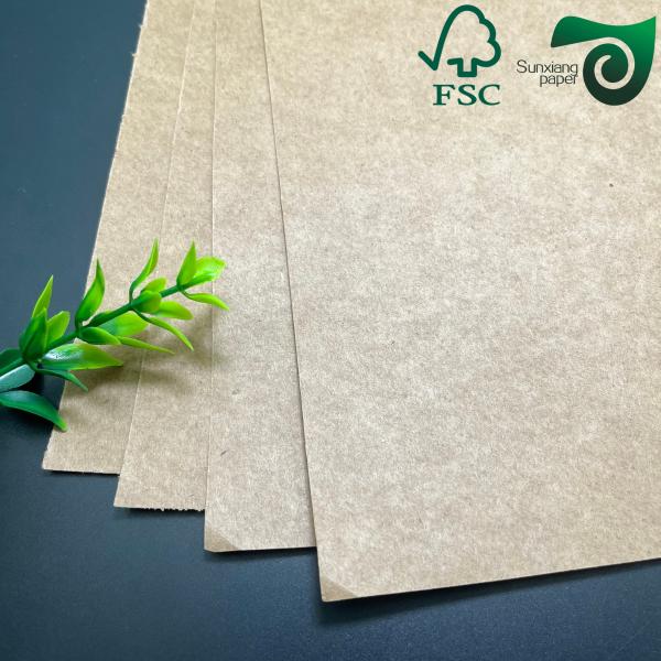 40g 50g 55g One Side Glossy Food Grade MG Brown Kraft Paper FSC Wrapping Paper