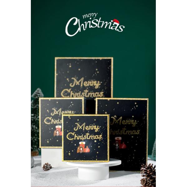 Set Of Four Different Size Cardboard Christmas Gift Box For Scarf Gloves