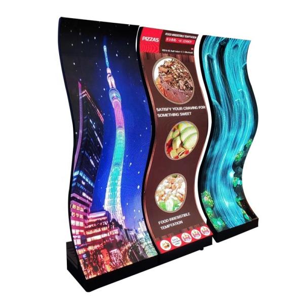 Quality Curved P3.07mm Flexible Led Video Display Arbitrarily Shaped for sale