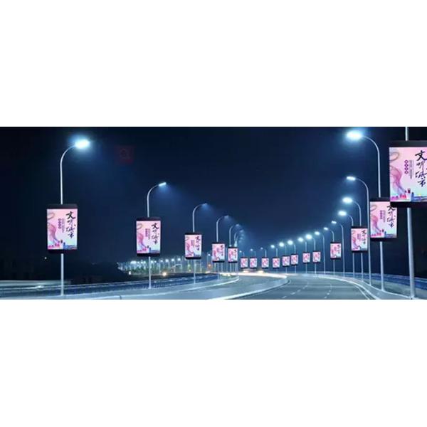 Display customized size LED display lamp post single panel and double panel advertising equipent digital signage