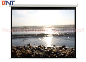 China Smoothly High Quality PVC Fabric Auto-locking Manual Projector Screen 100 Inch 4:3 Format on sale