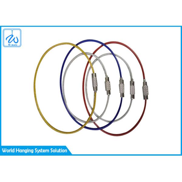 316 Stainless Steel Cable Loop Key Ring Nylon Coated 1.2mm