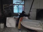 resin spray machine with fiber chopper