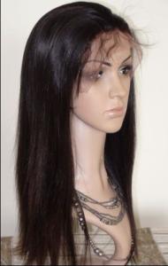 Wholesale High Quality Half Hand Tied Indian Remy Hair Glueless Lace Front Wig With Baby Hair from china suppliers