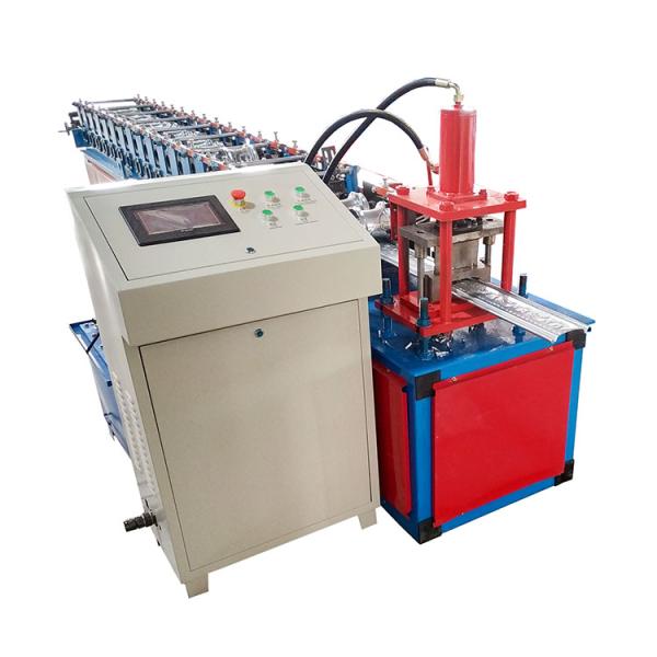 Plc Control Roller Shutter Door Roll Forming Machine For Purlin Production