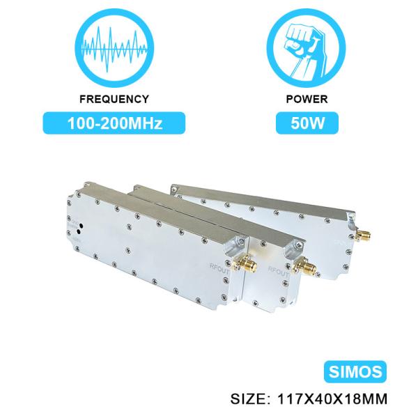 Quality 50W Customisable Ulf RF Power Amplifier Module 100-200MHz Module Drone Counter Anti-Drone Jamming with Simos for sale