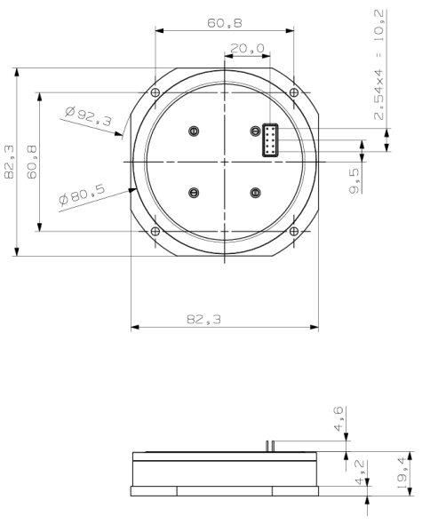 5s Start High Precision Single Axis Gyro For Angular Speed Measurement