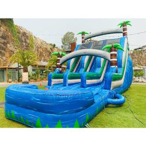 China 30ft Inflatable Water Slides Commercial Grade Inflatable Pool Slide For Adult Kids on sale
