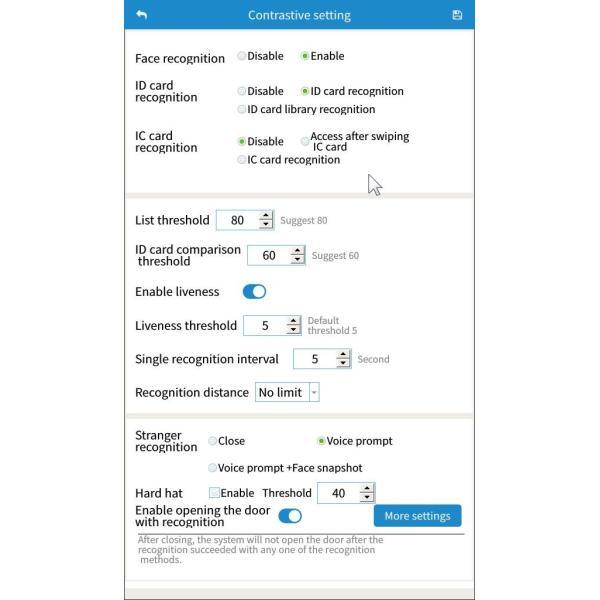 Temperature Measuring Facial Recognition Thermal Scanner Multi Functional With 8 Inch LCD