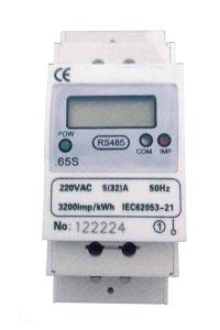 RS485 Single Phase Din Rail KWH Meter LCD Display for AMR System Active Energy
