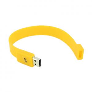 Wholesale Silk Screen Printing Wristband Flash Drive USB 2.0 / 3.0 Interface Type Multiple Colors from china suppliers