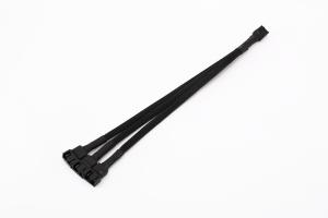 1 To 3 Way Splitter Sleeved 4 Pin Pwm Connector Computer Fan Extension Cable 4p One Point Three
