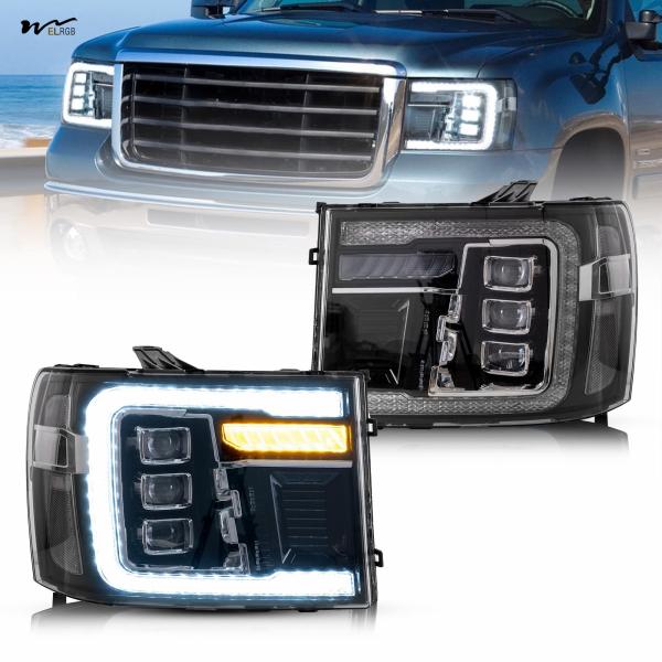 Quality Auto Part Position Front Projector-Clear Reflector LED Headlights w/ Dynamic Animation for sale