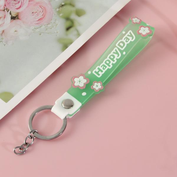 Personalized Luminescent Silicone Pendant Keychain Wrist Keychain Bracelets For Keys Or Wallets