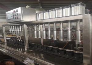 PLC Control Semi Automatic Bottling Machine , 10-10 Commercial Bottle Filler
