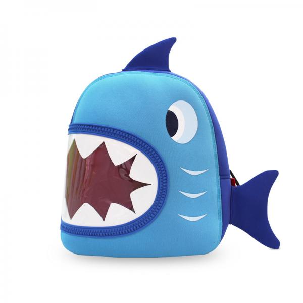 Quality Preschool Children School Backpack Cute Shark Shockproof Customized for sale